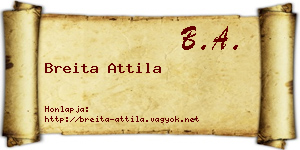 Breita Attila névjegykártya